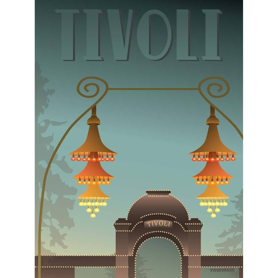 Vissevasse Tivoli Indgangen Plakat, 15X21 Cm