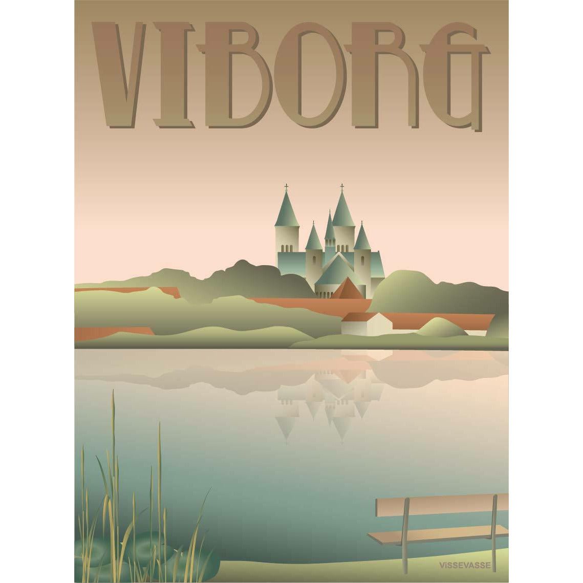 Vissevasse Viborg Søerne Plakat, 50X70 Cm