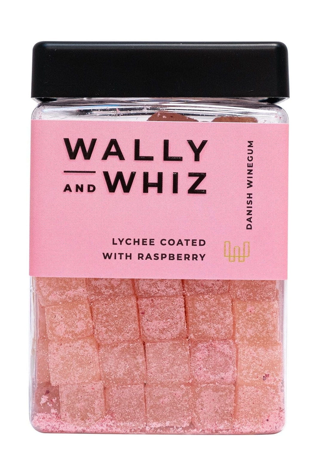 Wally and Whiz LOVE Vingummi Cube Litchi med Hindbær, 240g