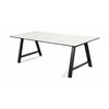 Andersen Furniture T1 Extendable Table, White Laminate, Black Frame, 180cm