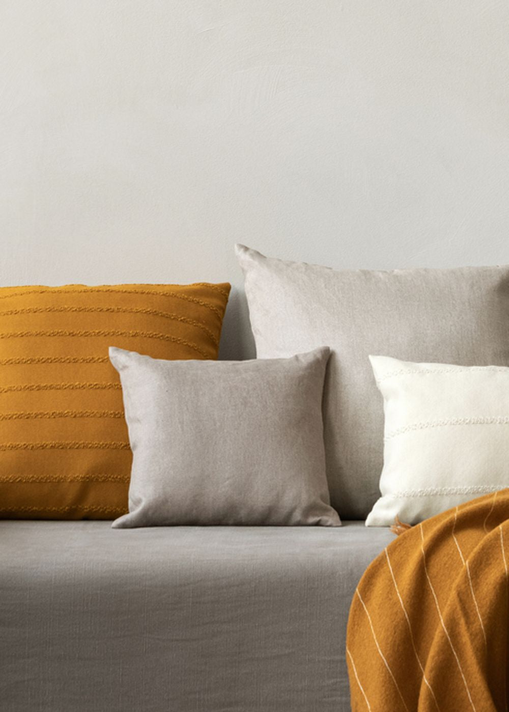 Audo Copenhagen Mimoides Cushion 60x60 Cm, Ochre