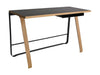 Bent Hansen Hemingway Skrivebord med Skuffe L 120 cm, Matlakeret Eg/Sort Linoleum