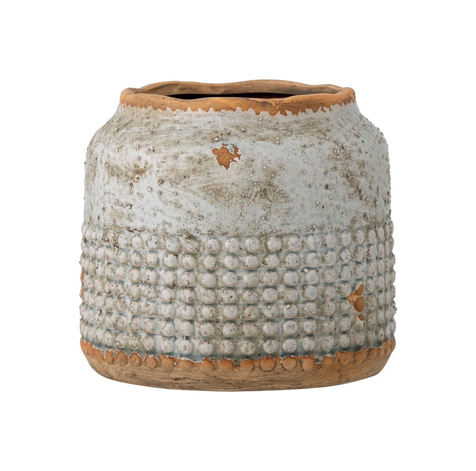 Bloomingville Apollo Deco Vase, Grey, Terracotta