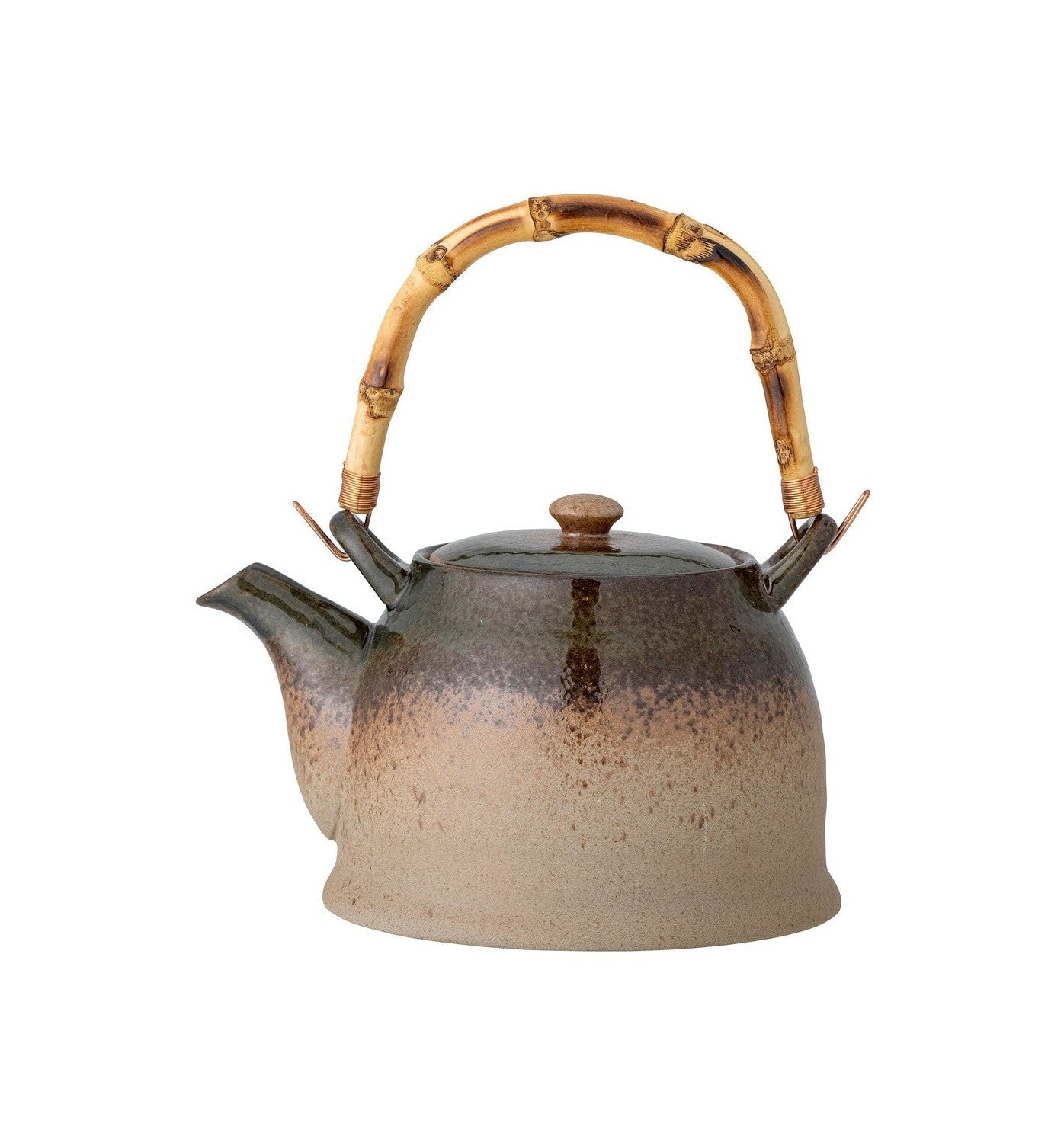 Bloomingville Aura Teapot w/Teastrainer, Green, Porcelain