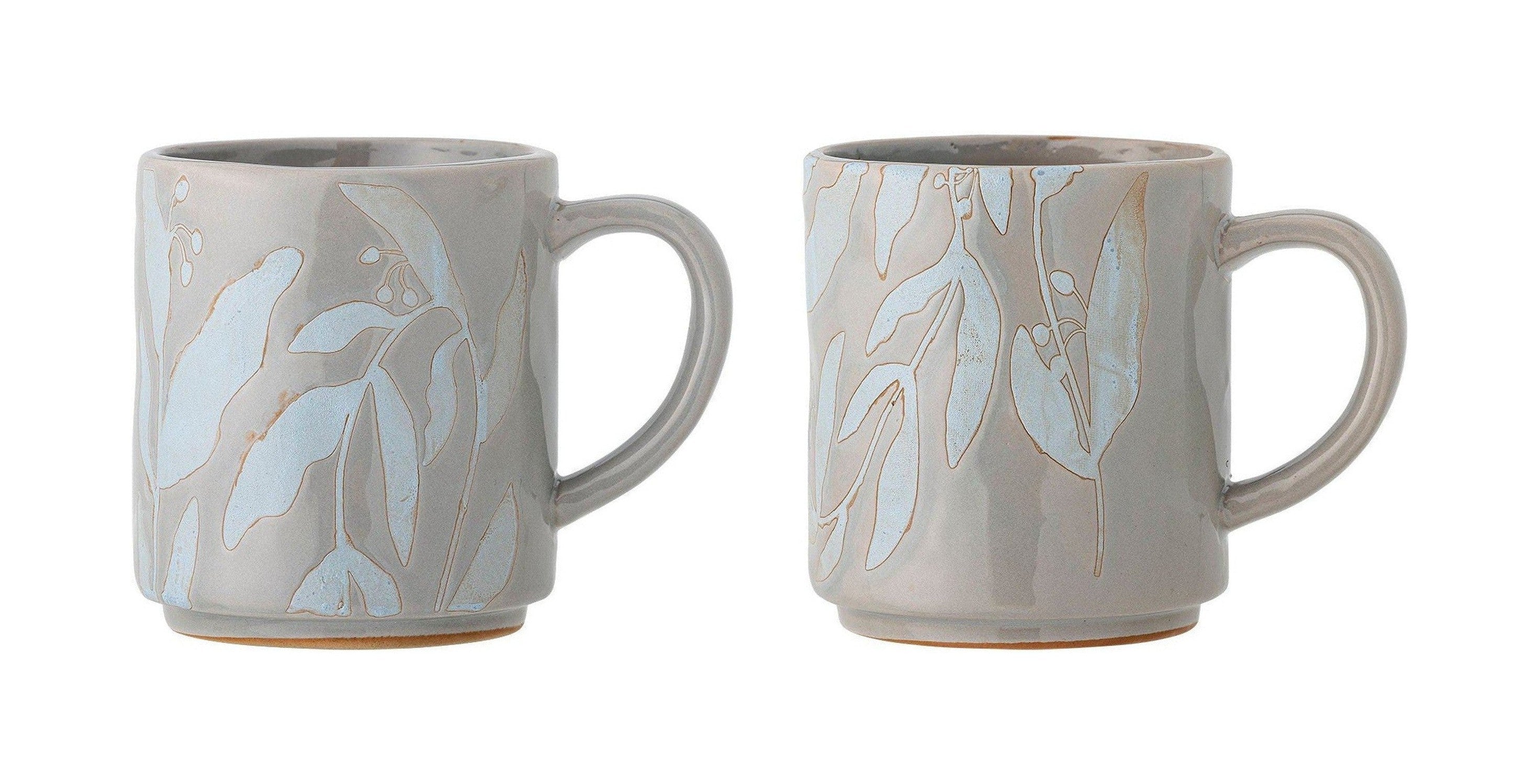 [product_category]-Bloomingville Aurora Mug, Grey, Stoneware-Bloomingville-5711173331390-82061327-BLO-1