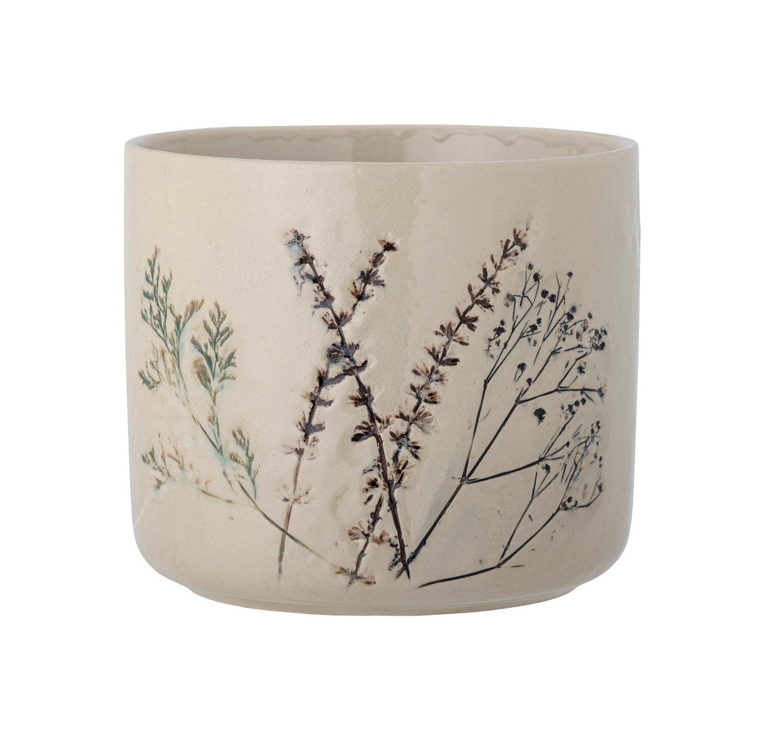 Bloomingville Bea Flowerpot w/Saucer, Nature, Stoneware