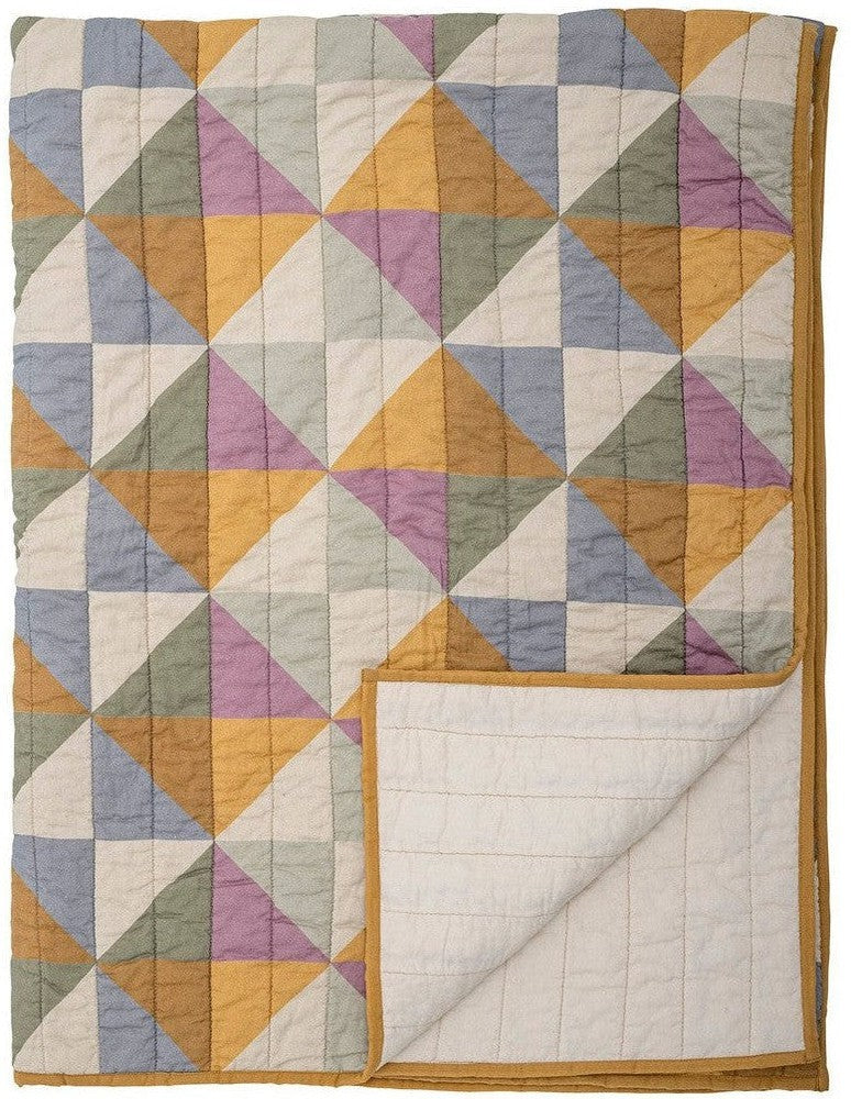 [product_category]-Bloomingville Crewe Quilt, Yellow, Cotton OEKO-TEX®-Bloomingville-5711173322558-82062137-BLO-1