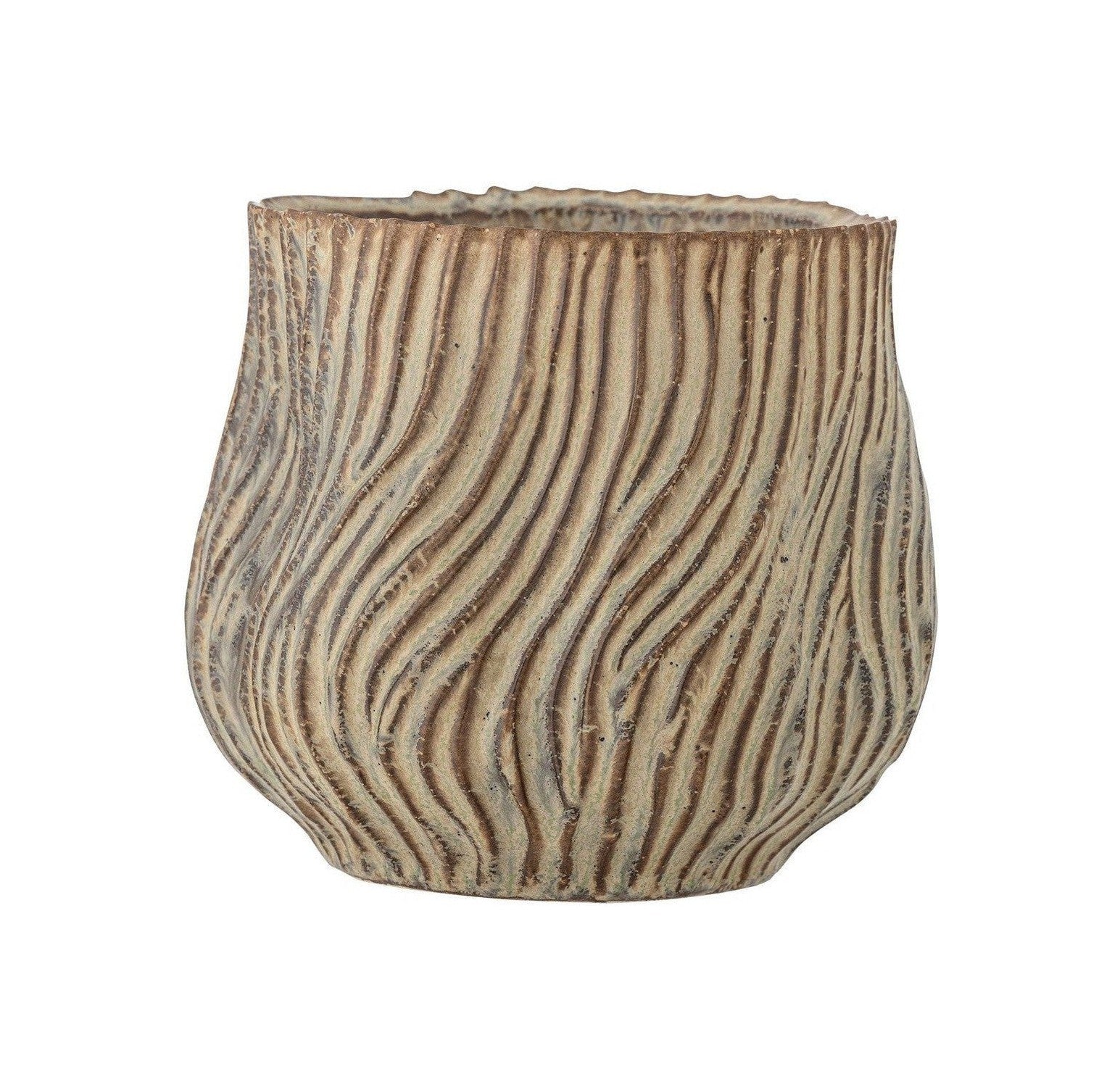 [product_category]-Bloomingville Dua Flowerpot, Green, Stoneware-Bloomingville-5711173332014-82061456-BLO-1