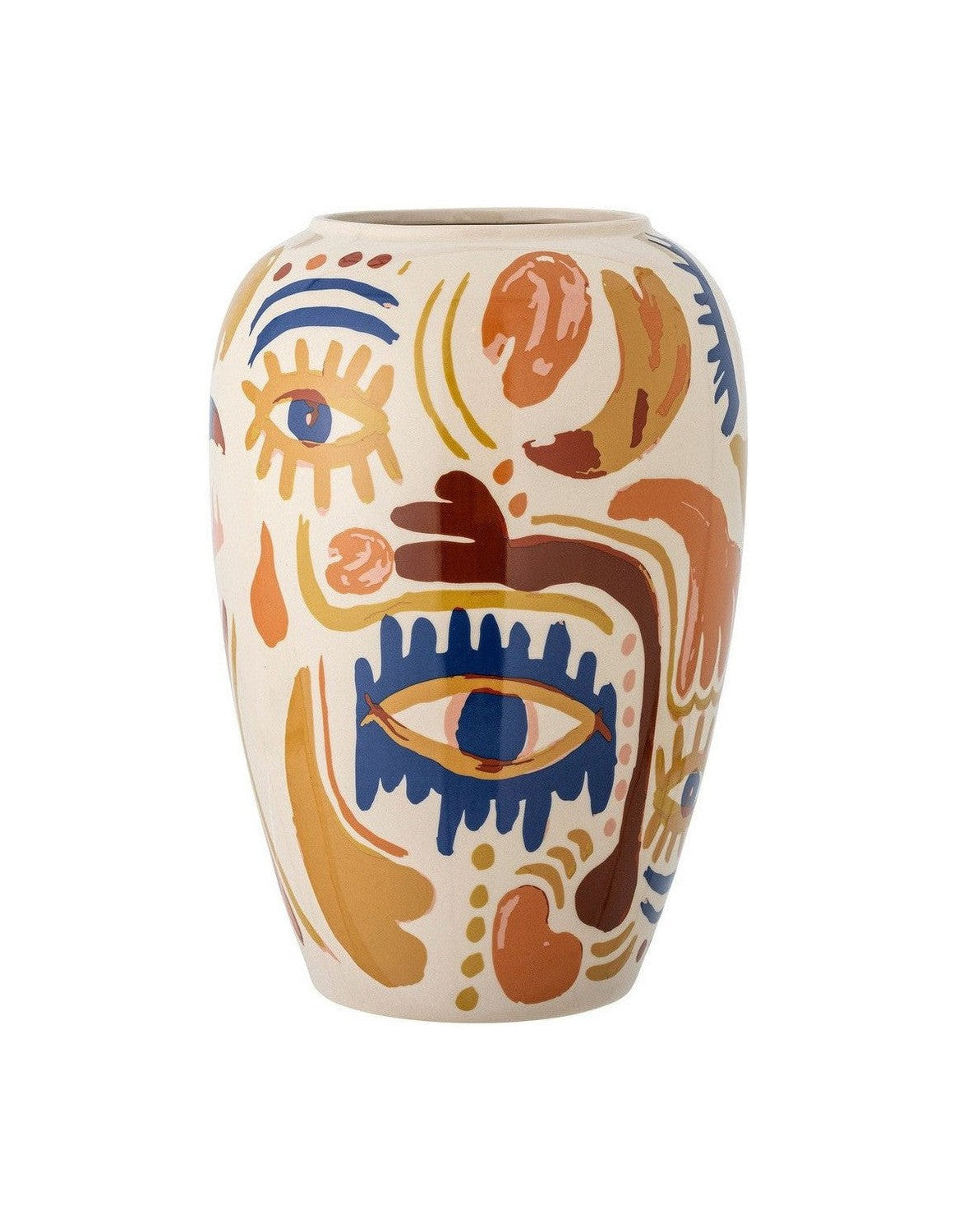 [product_category]-Bloomingville Horus Vase, Orange, Stoneware-Bloomingville-5711173330386-82062440-BLO-1