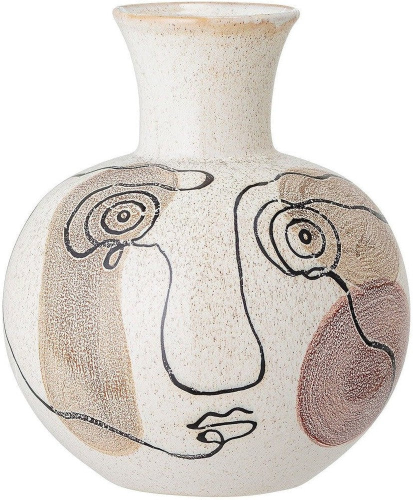 [product_category]-Bloomingville Irini Vase, White, Stoneware-Bloomingville-5711173250011-82048773-BLO-1