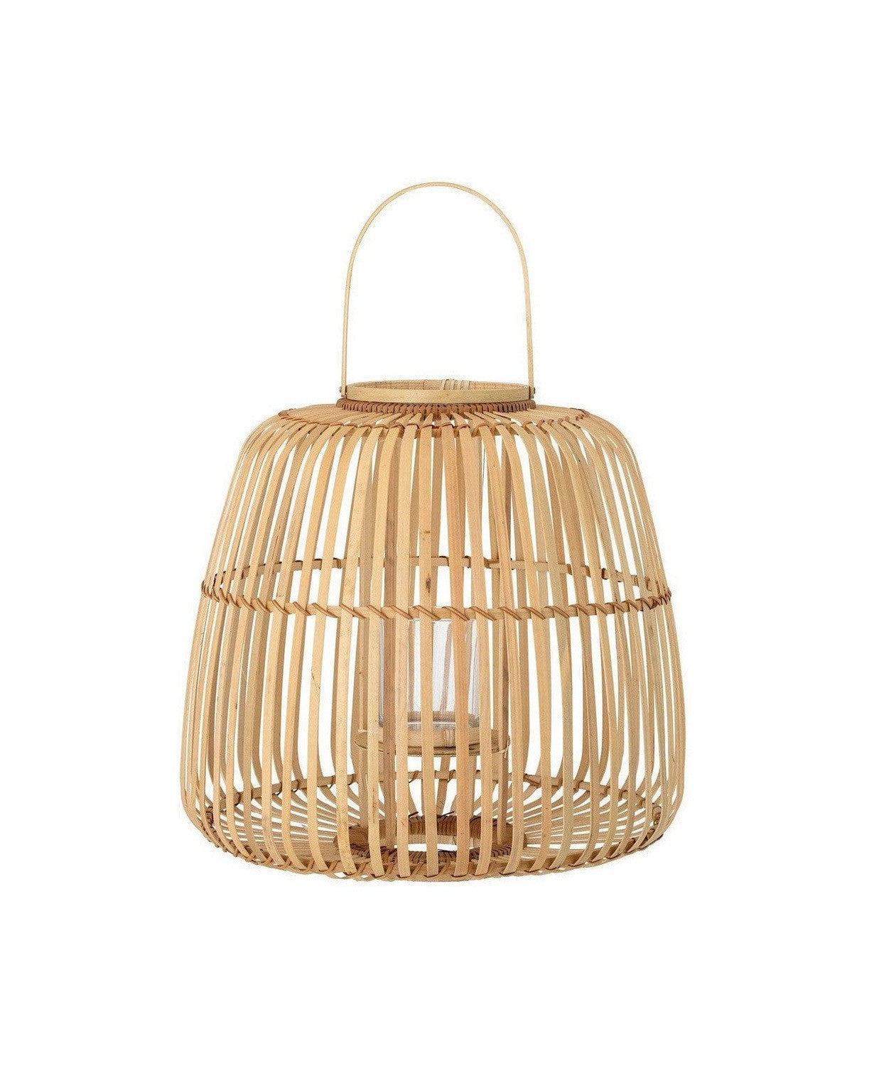 [product_category]-Bloomingville Lalla Lantern w/Glass, Nature, Bamboo-Bloomingville-5711173304837-82056587-BLO-1