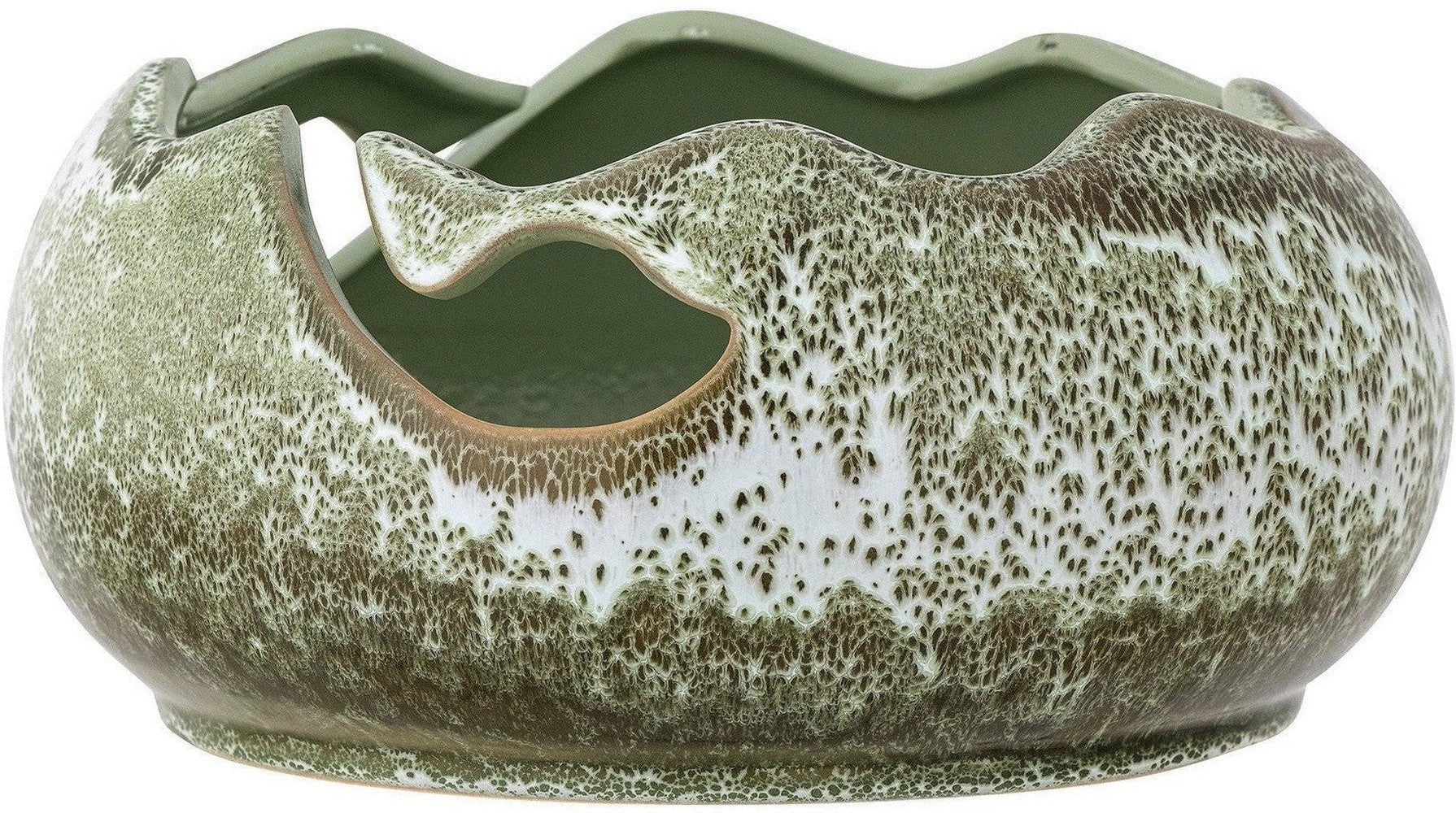 [product_category]-Bloomingville Leonas Deco Bowl, Green, Stoneware-Bloomingville-5711173325061-82069068-BLO-1