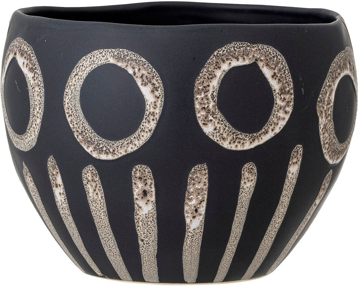 Bloomingville Magnus Flowerpot, Black, Stoneware