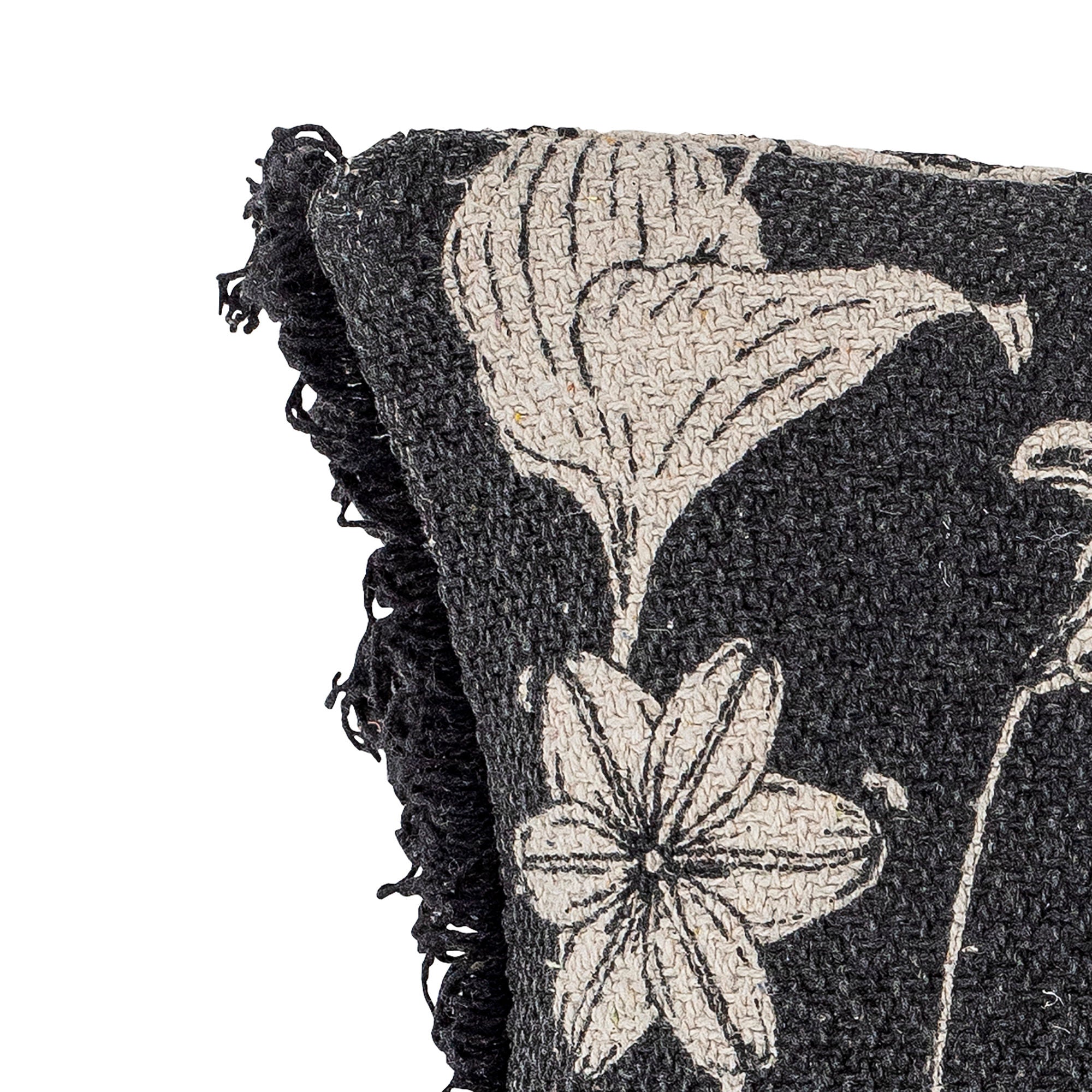 [product_category]-Bloomingville Mali Cushion, Black, Recycled Cotton-Bloomingville-5711173283170-82052932-BLO-2