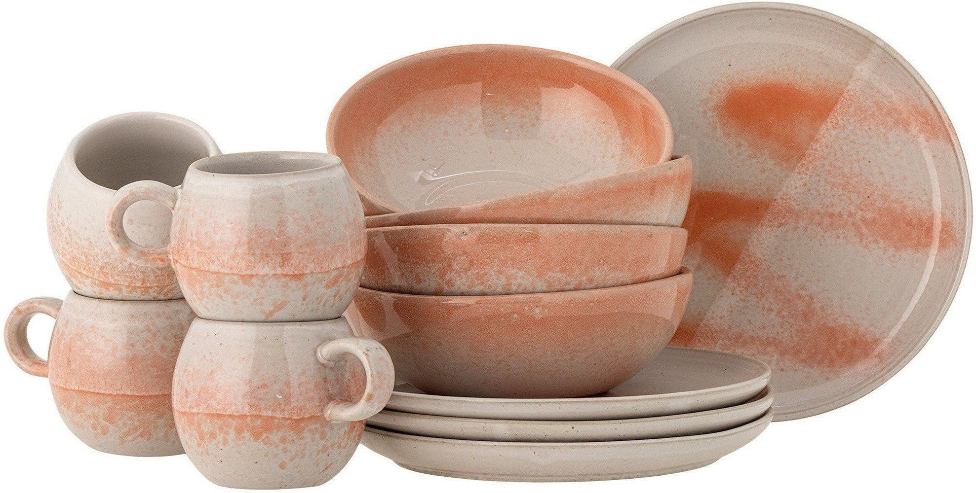 [product_category]-Bloomingville Paula Breakfast Set, Orange, Stoneware-Bloomingville-5711173335657-82061528-BLO-1