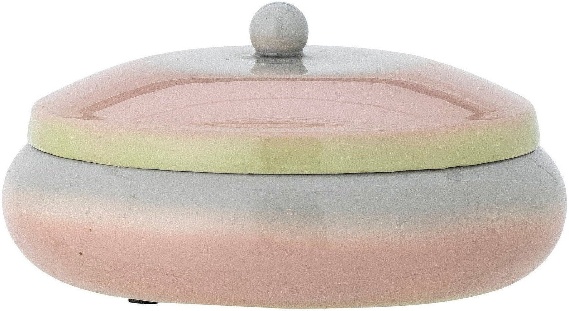 [product_category]-Bloomingville Peach Jar w/Lid, Rose, Metal-Bloomingville-5711173324354-82066301-BLO-1