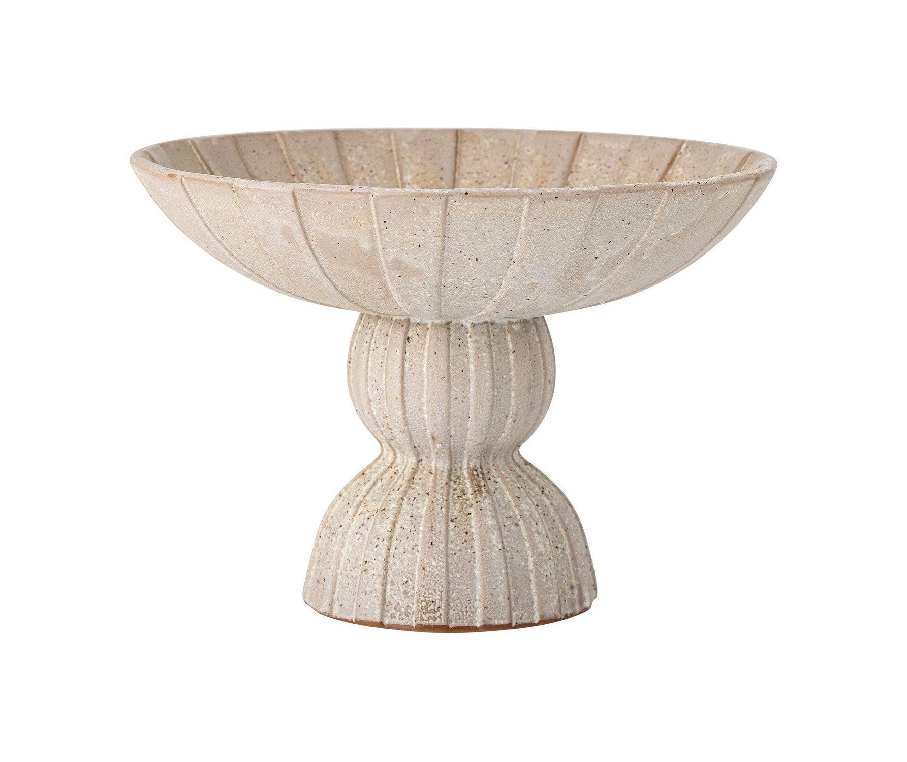 Bloomingville Satya Pedestal Bowl, Nature, Stoneware