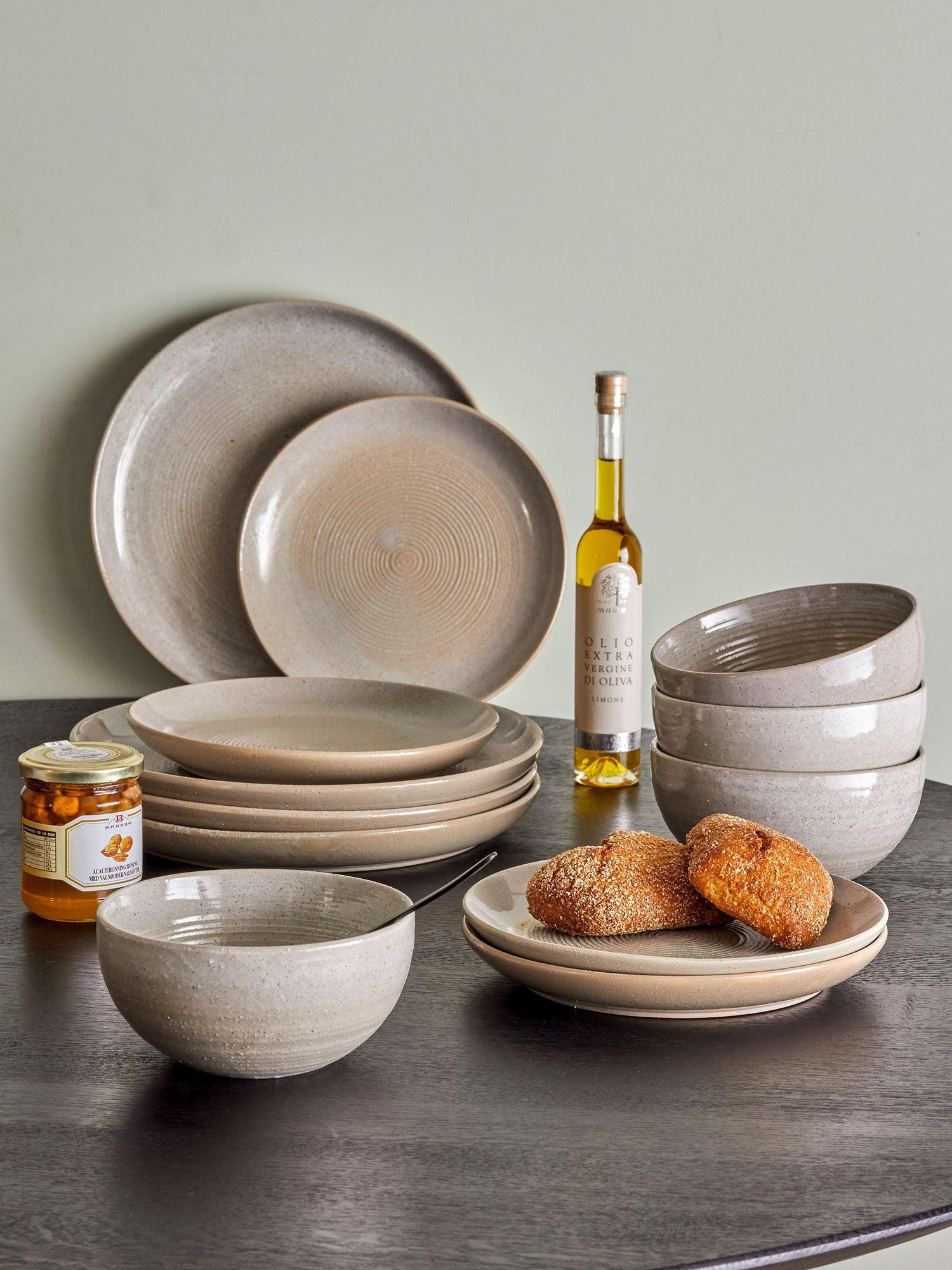 [product_category]-Bloomingville Taupe Dinnerware Set, Grey, Stoneware-Bloomingville-5711173320080-82060575-BLO-2