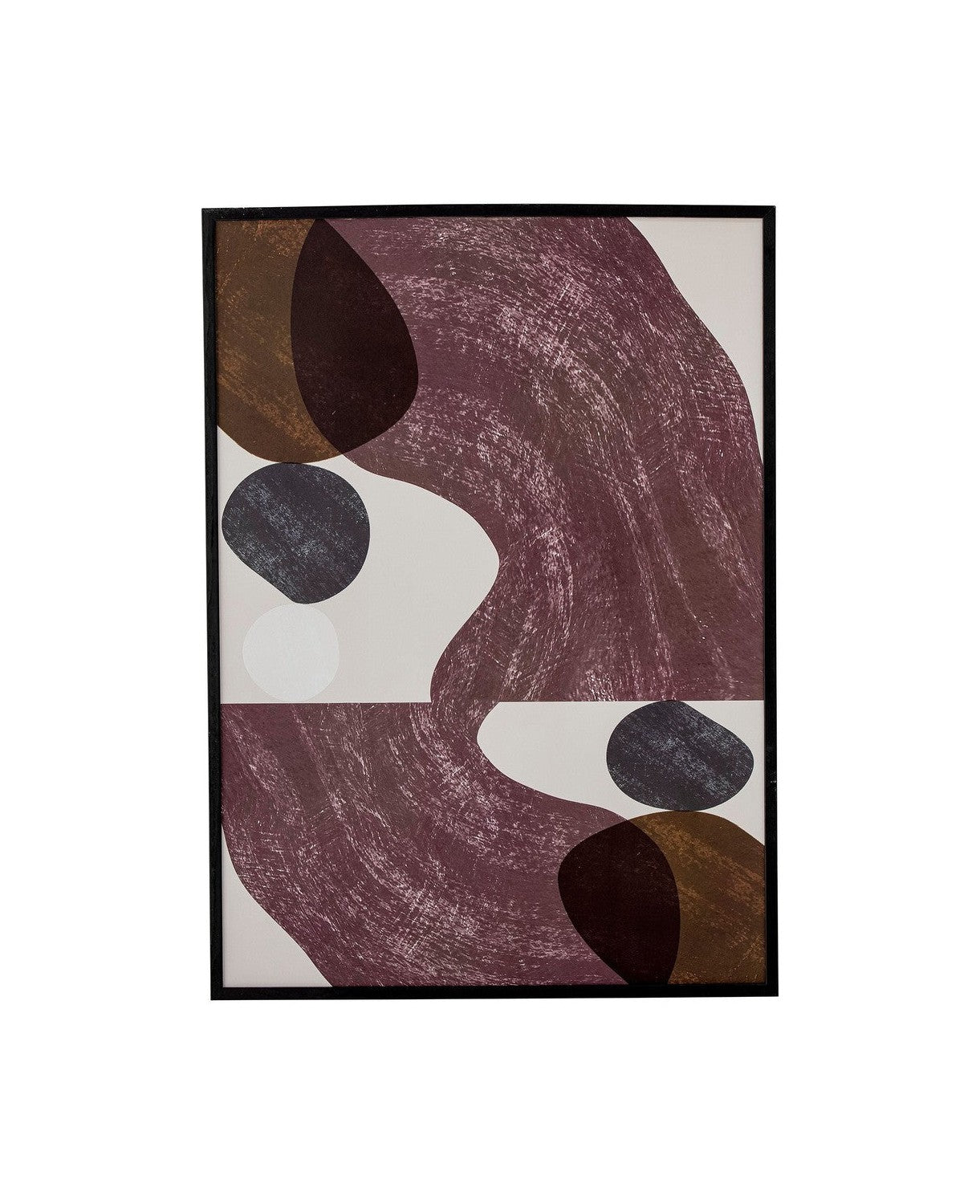 Bloomingville Yoselin Illustration w/ Frame, Black, Pine