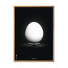 Brainchild Egg Classic Poster, Frame Made Of Light Wood 30x40 Cm, Black Background