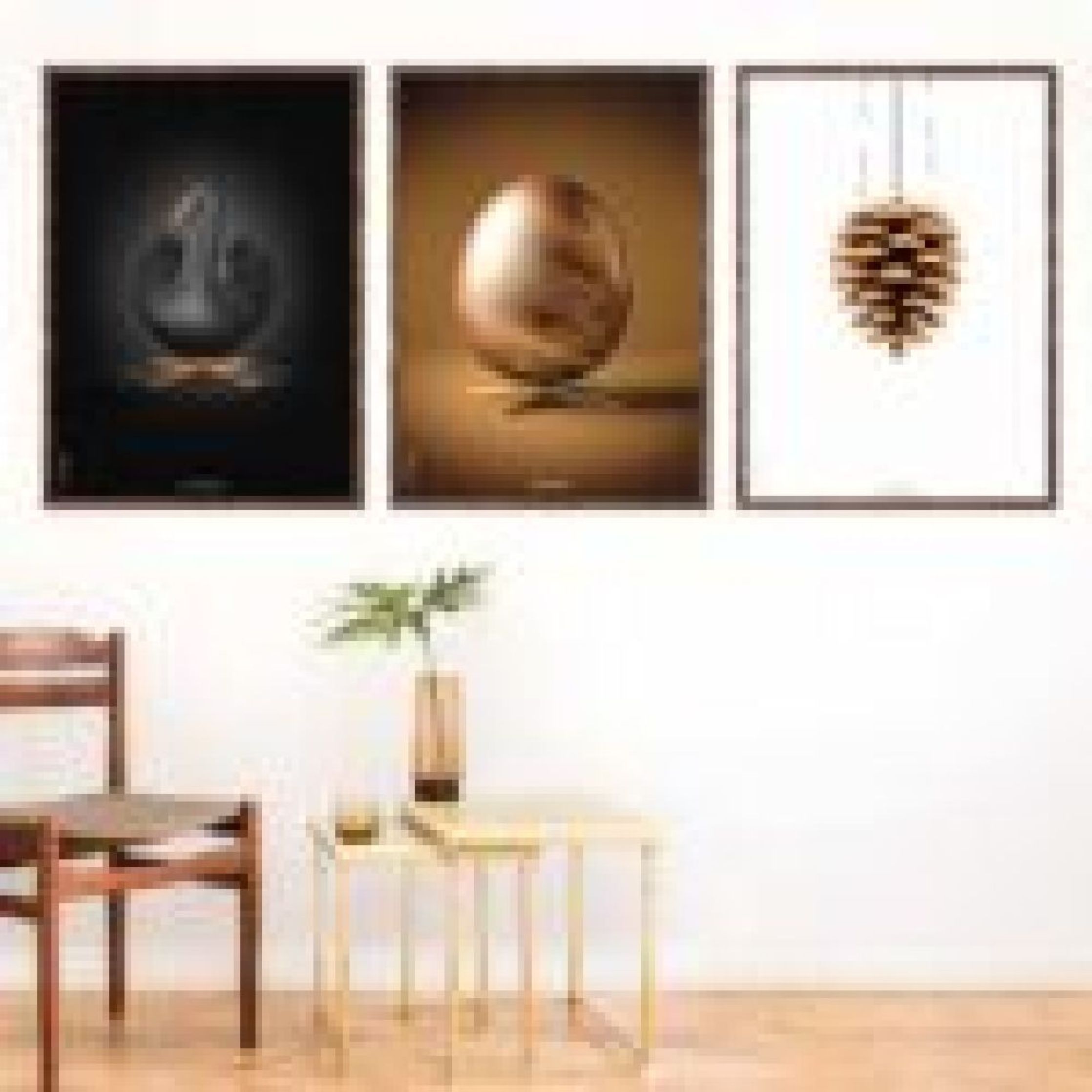 [product_category]-Brainchild Egg Figures Poster, Brass Coloured Frame 70 X100 Cm, Brown-Brainchild-11004-D-BRA-20