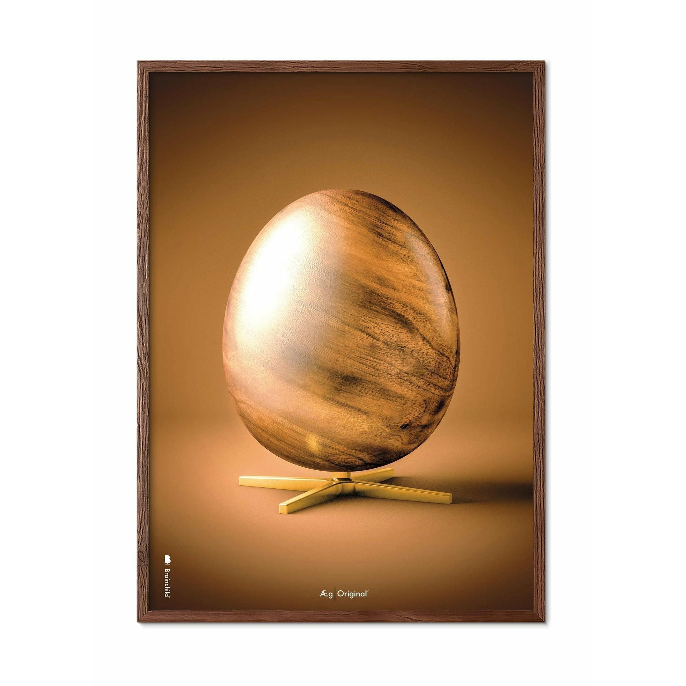 [product_category]-Brainchild Egg Figures Poster, Frame Made Of Dark Wood 30x40 Cm, Brown-Brainchild-11002-B-BRA-1