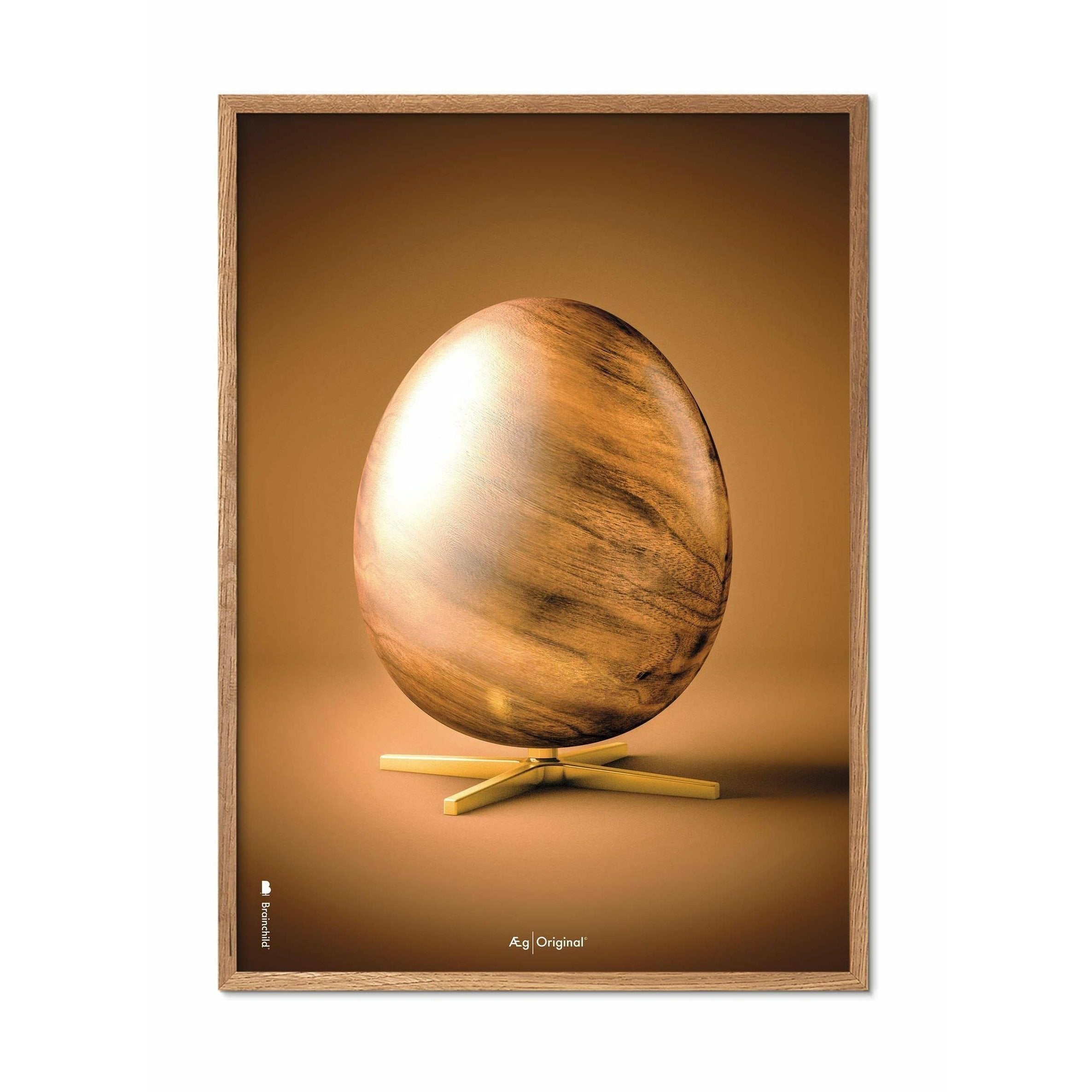 [product_category]-Brainchild Egg Figures Poster, Frame Made Of Light Wood 50x70 Cm, Brown-Brainchild-11003-A-BRA-1