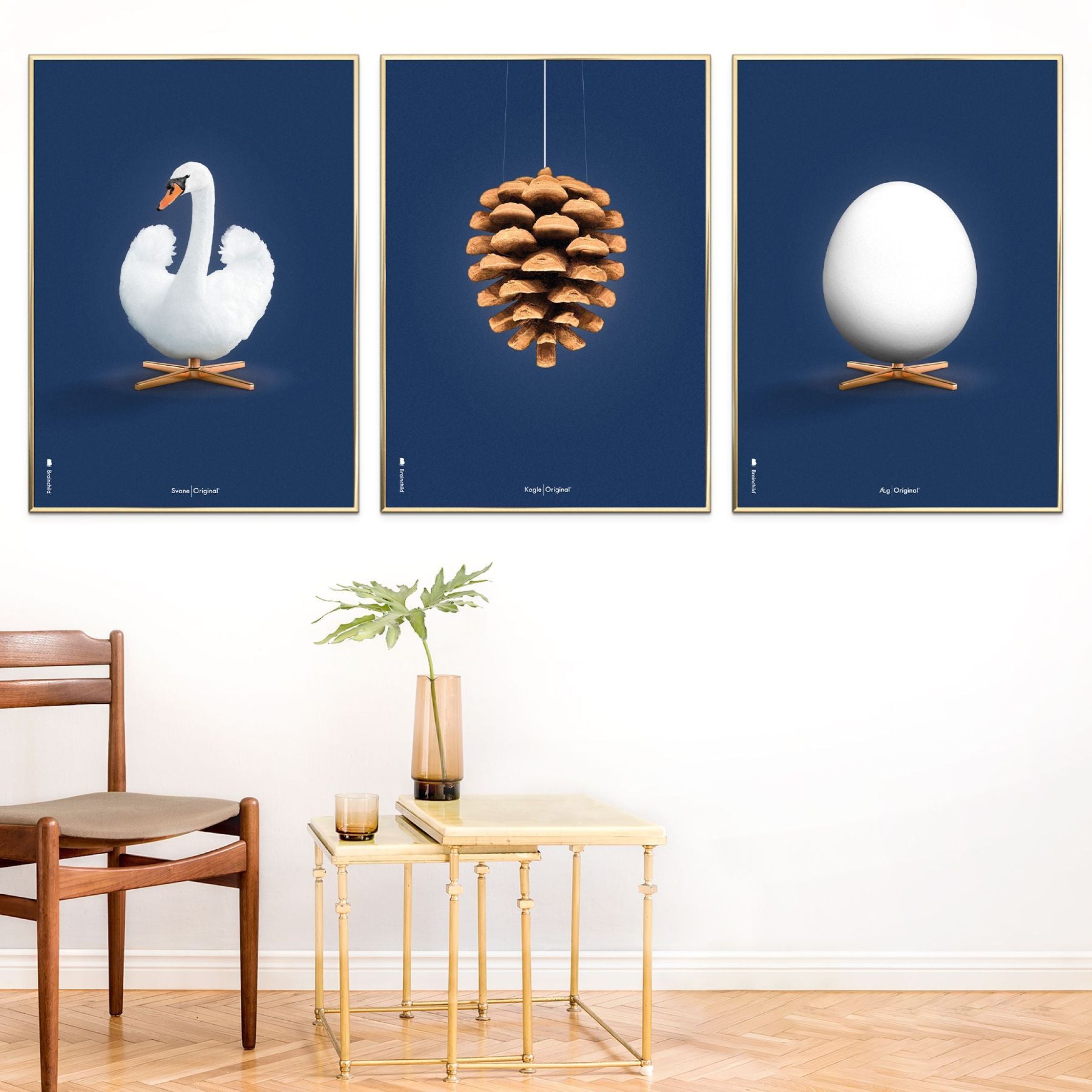 [product_category]-Brainchild Pine Cone Classic Poster Without Frame A5, Dark Blue Background-Brainchild-26001-BRA-4