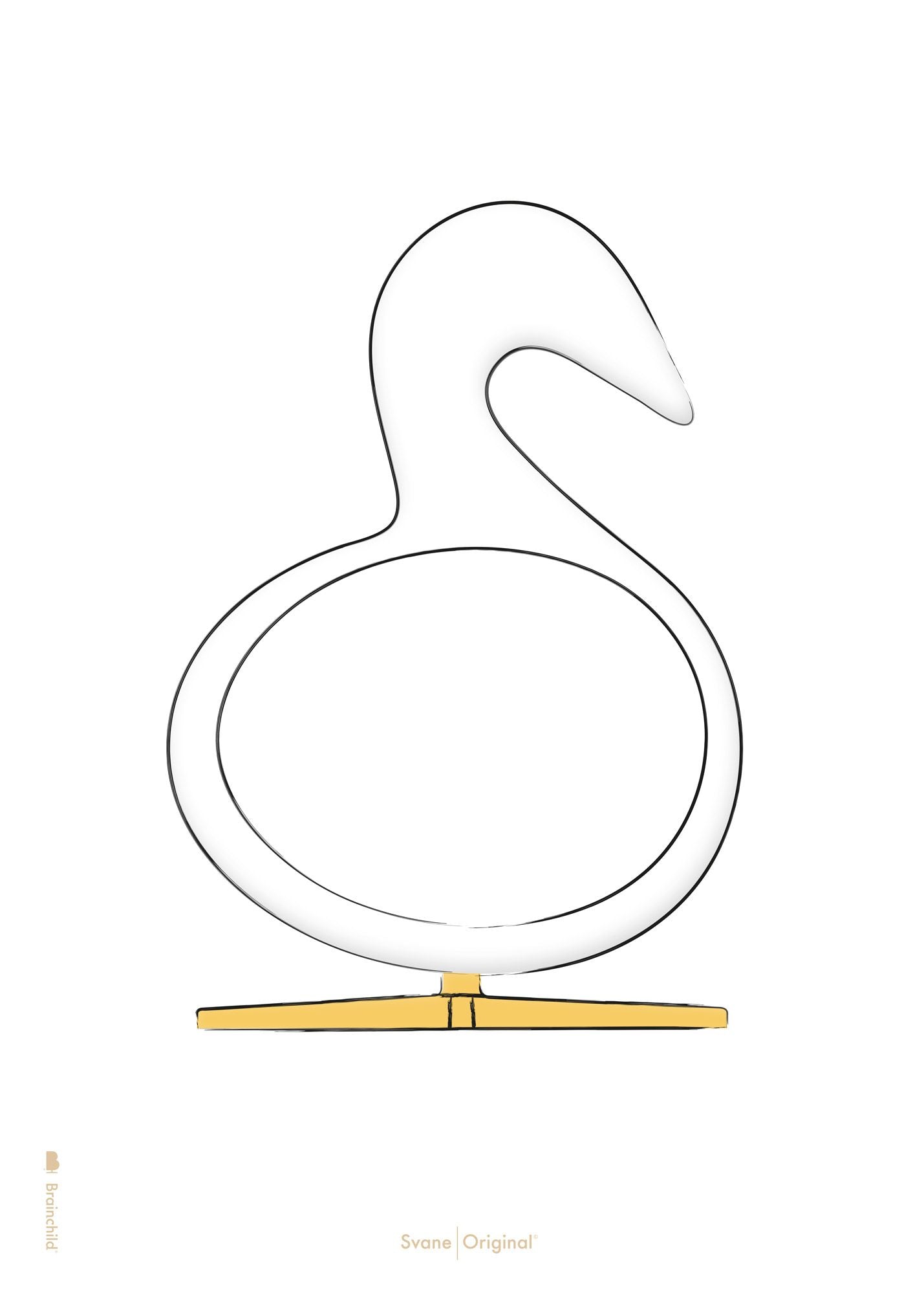 [product_category]-Brainchild Swan Design Sketch Poster Without Frame A5, White Background-Brainchild-5613713201208-S-21001-BRA-1