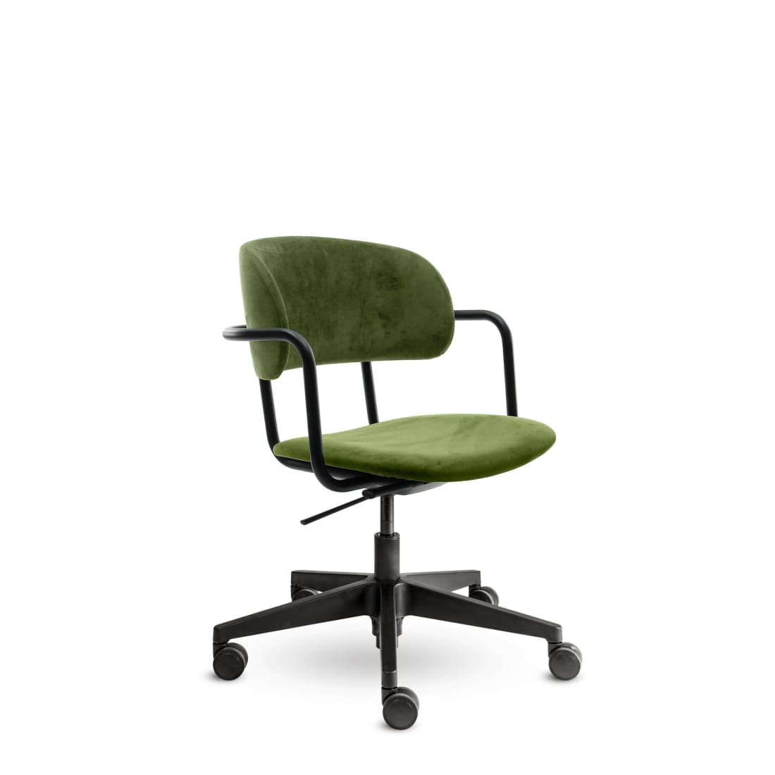 Design Velvet Office Chair Olive Pure