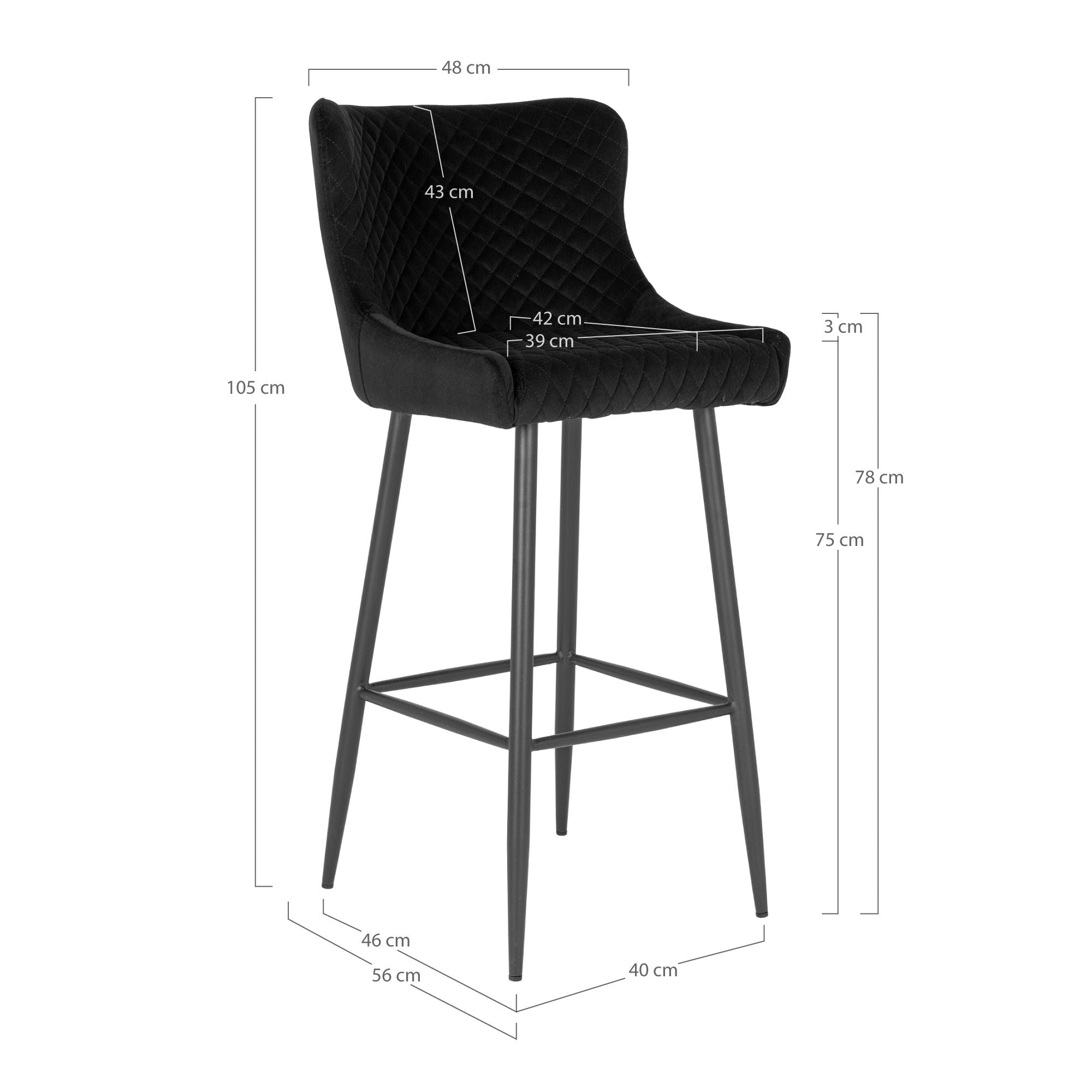 House Nordic Dallas Bar Chair