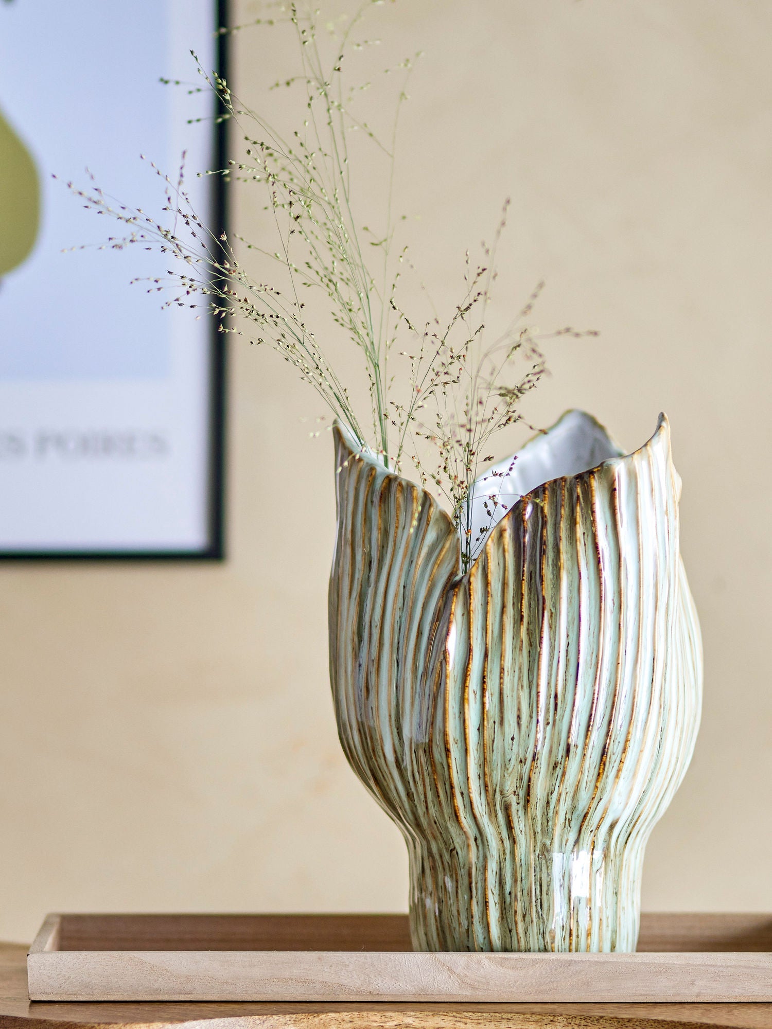 Bloomingville Mahira Vase, Green, Stoneware