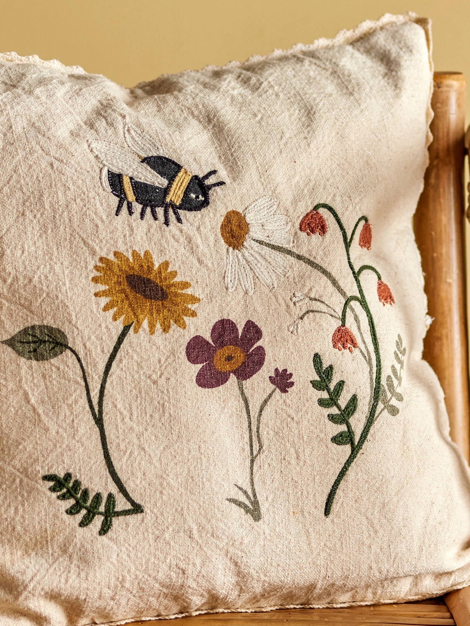 Bloomingville MINI Tibbe Cushion, Nature, Cotton