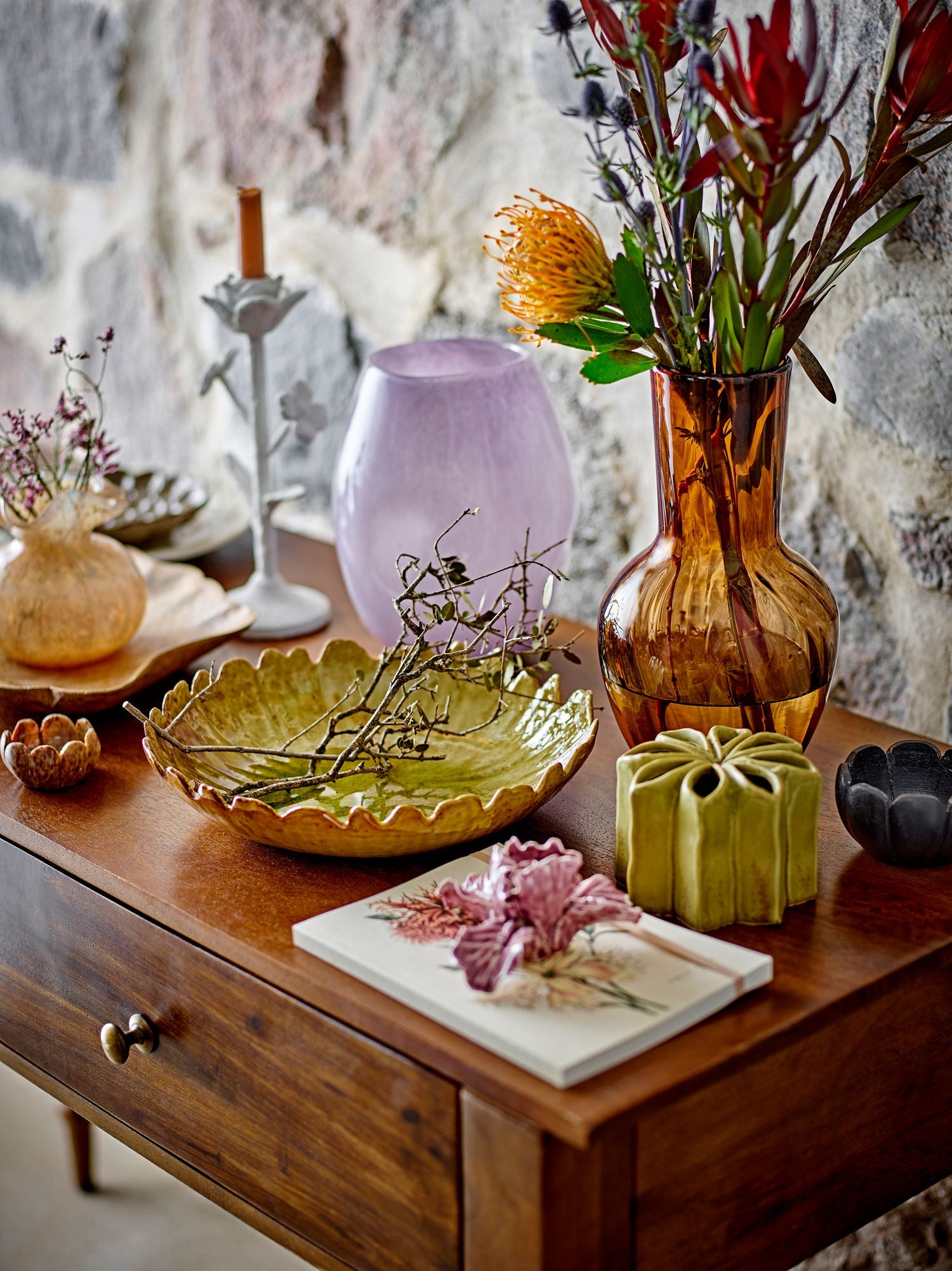 Creative Collection Matino Bowl, Green, Stoneware