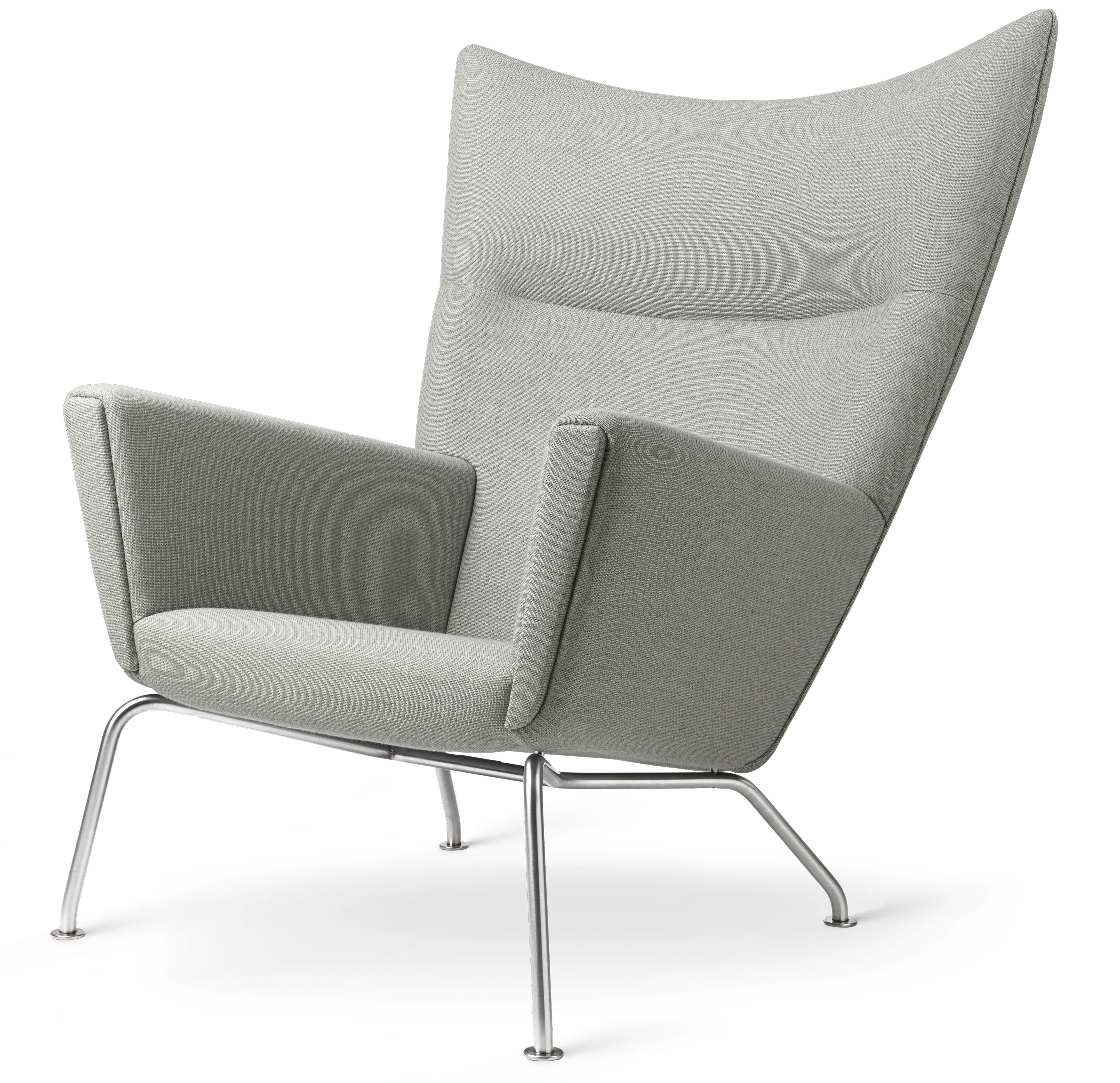 [product_category]-Carl Hansen Ch445 Wing Chair, Steel/Passion 13101-Carl Hansen-5715397080362-CH445-SS-HR-FSC-70-Passion-13101-CAR-2