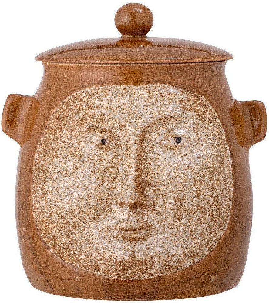 [product_category]-Creative Collection Avoe Jar w/Lid, Brown, Stoneware-Creative Collection-5711173303496-82057734-BLO-1