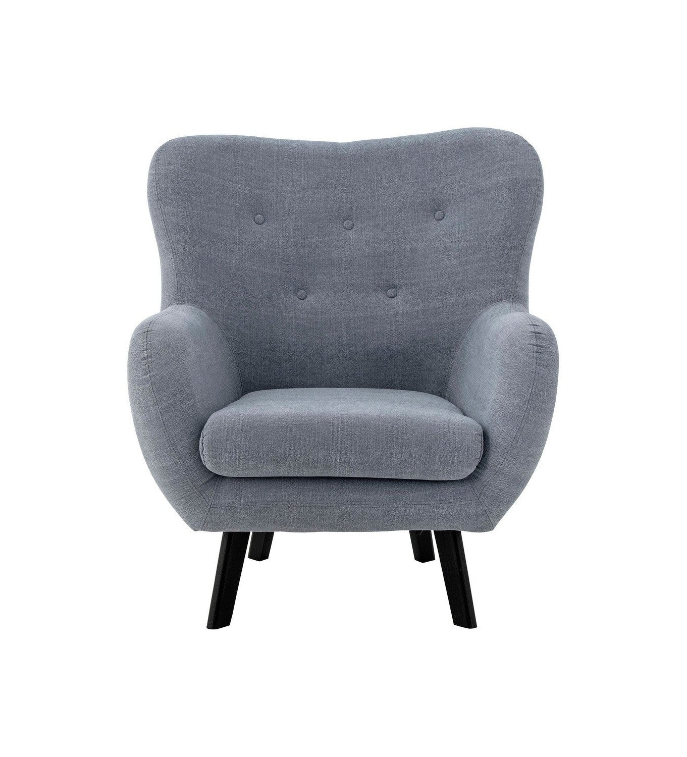 Creative Collection Beau Lounge Chair, Blue, Cotton
