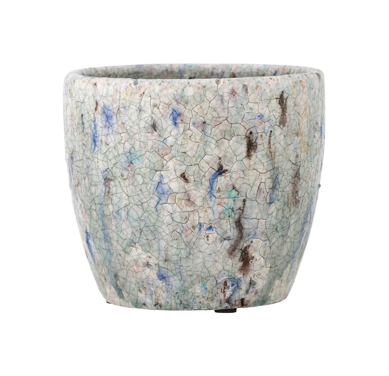 Creative Collection Niin Deco Flowerpot, Blue, Terracotta