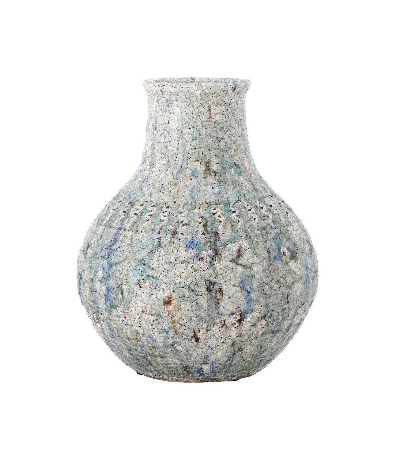 Creative Collection Niin Deco Vase, Blue, Terracotta