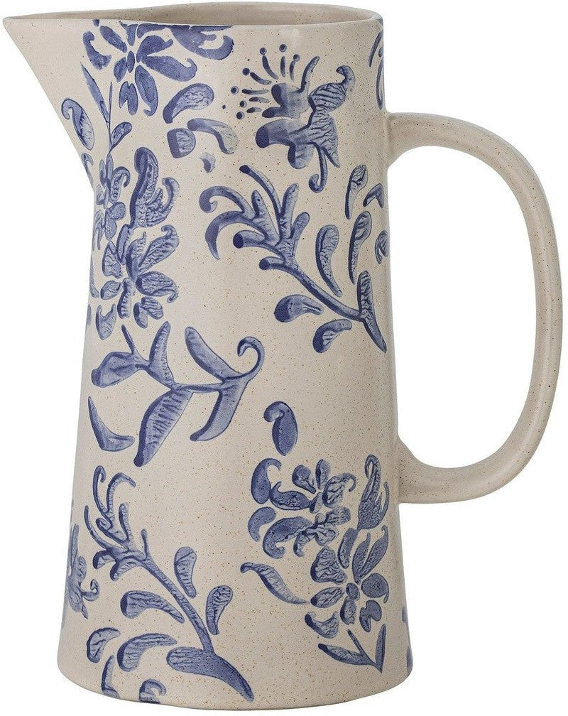 [product_category]-Creative Collection Petunia Jug, Blue, Stoneware-Creative Collection-5711173280803-82055064-BLO-1