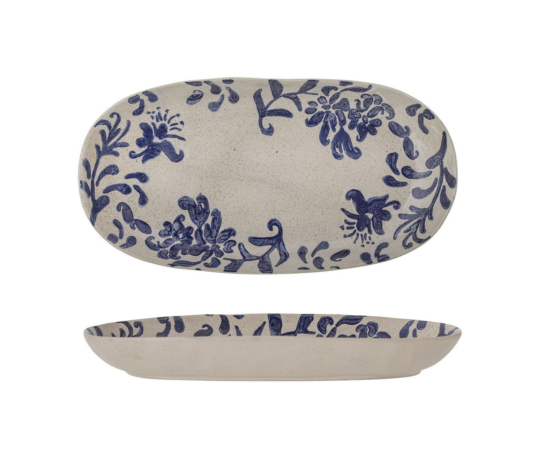 Creative Collection Petunia Serving Plate, Blue, Stoneware