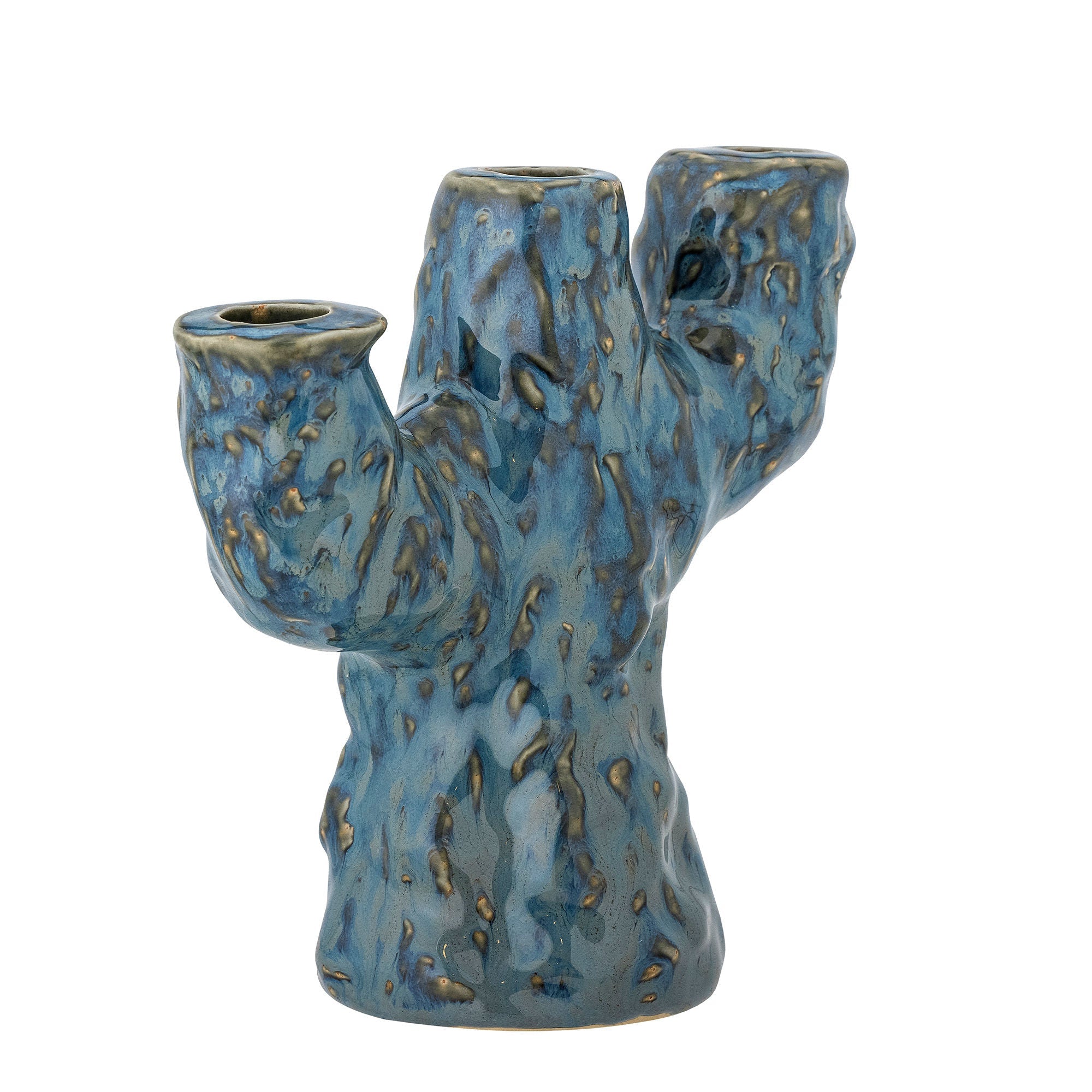 [product_category]-Creative Collection Tahoka Candle Holder, Blue, Stoneware-Creative Collection-5711173324767-82060817-BLO-3