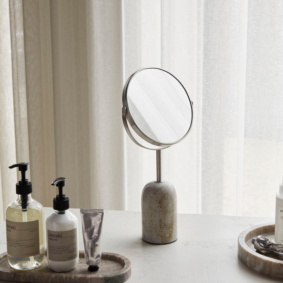 Meraki Two-sided mirror, MKMarble, Beige