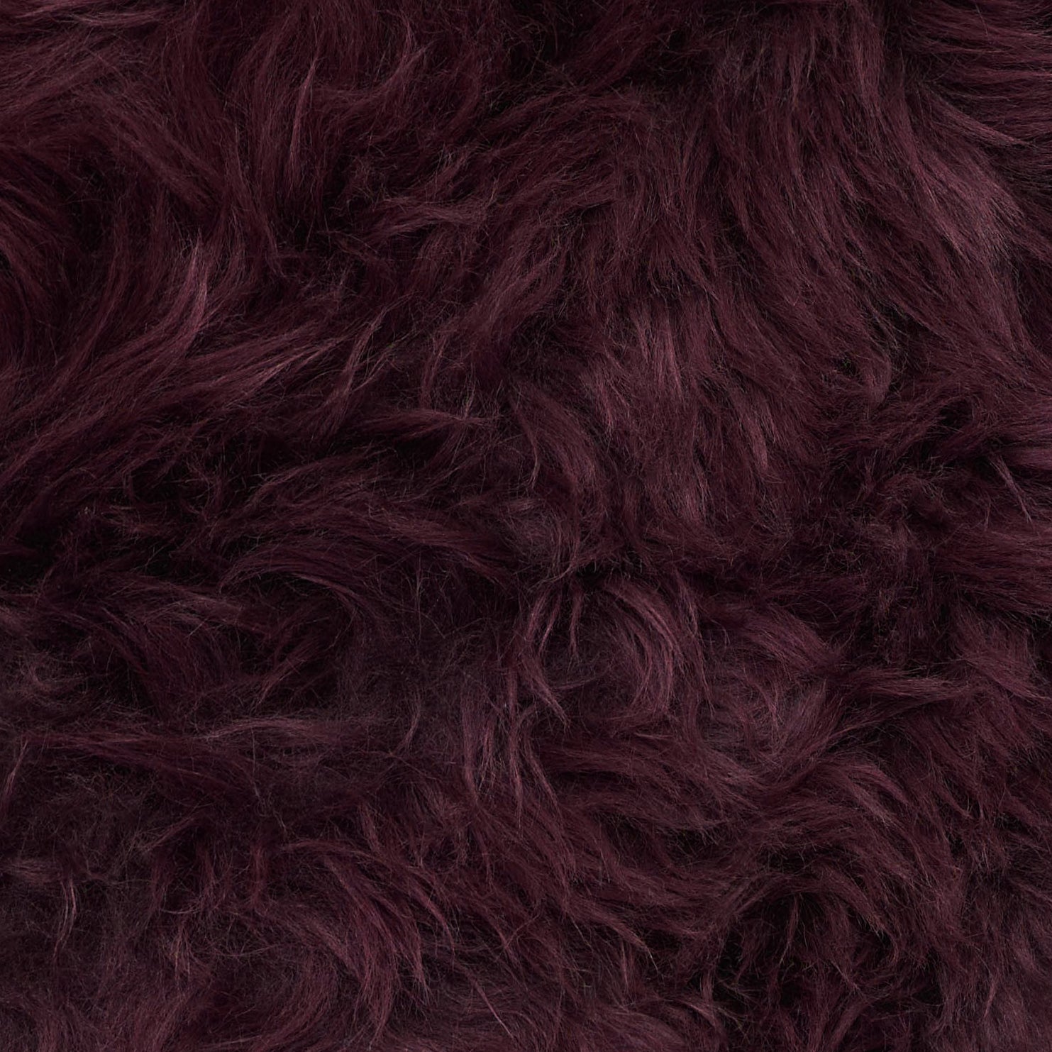 Plum purple genuine sheepskin chair pad | Round