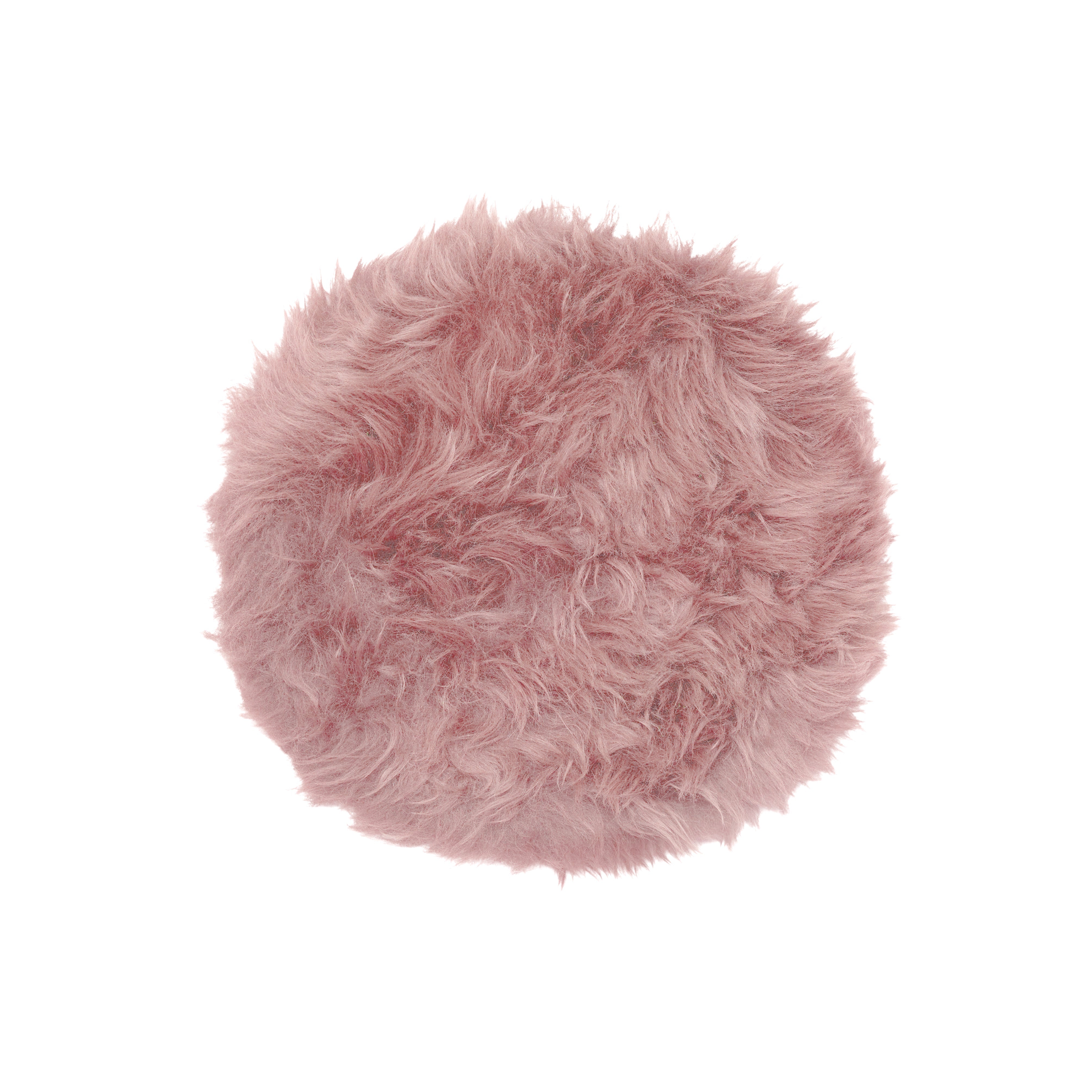 Pink genuine sheepskin chair pad | Round