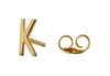 Design Letters Earring With Letter, Gold, K