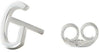 Design Letters Earring With Letter, Silver, G