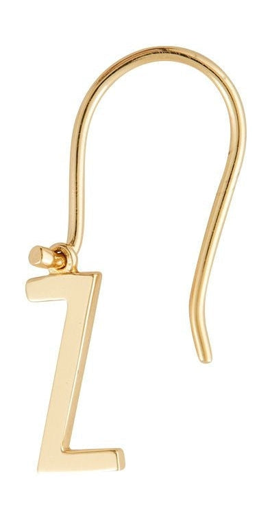 [product_category]-Design Letters Initial Earrings With Letter Gold, Z-Design Letters-5710498192433-90406000Z-DES-1