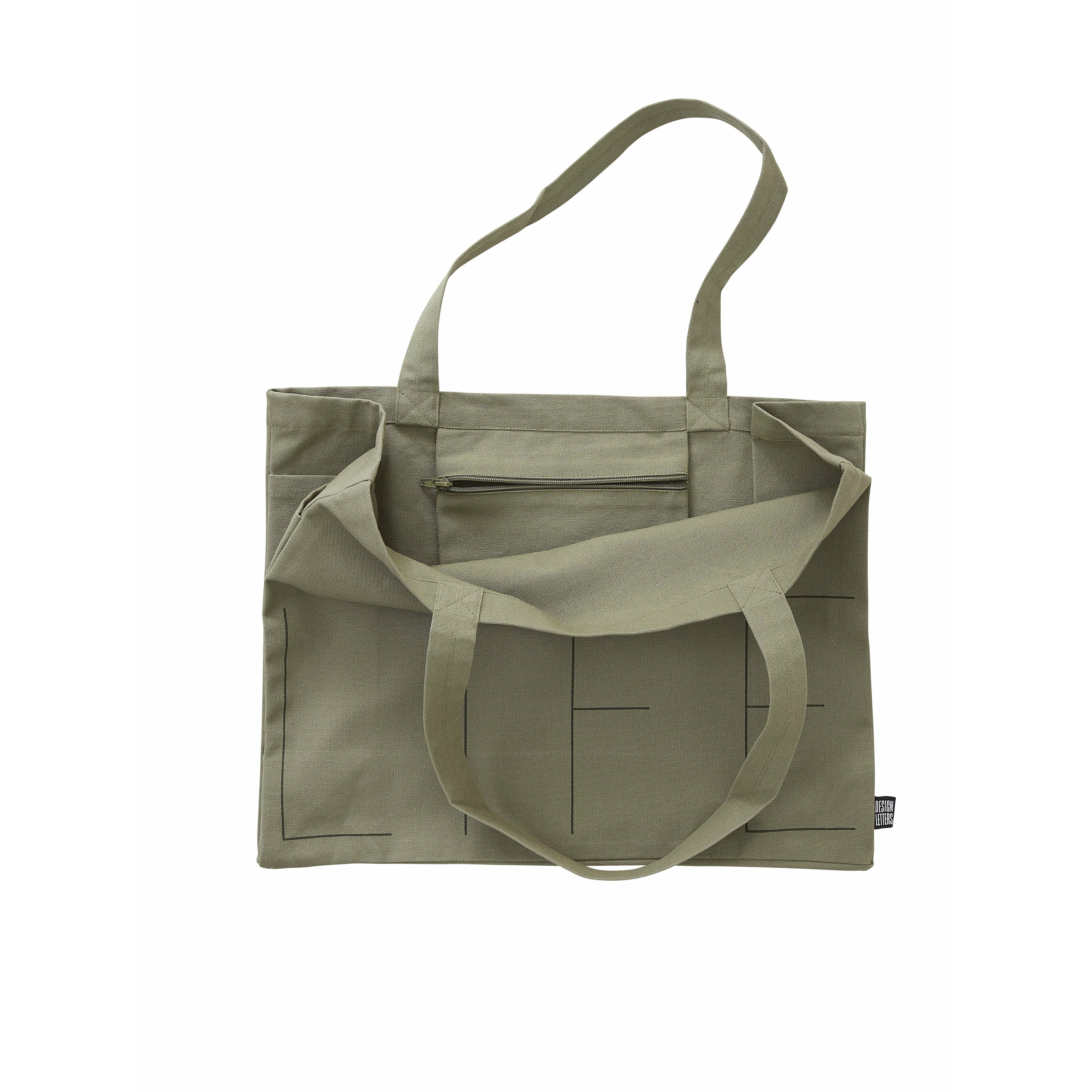 [product_category]-Design Letters Life Carrying Bag, Olive Green-Design Letters-5710498189907-10502002OLIVELIFE-DES-2