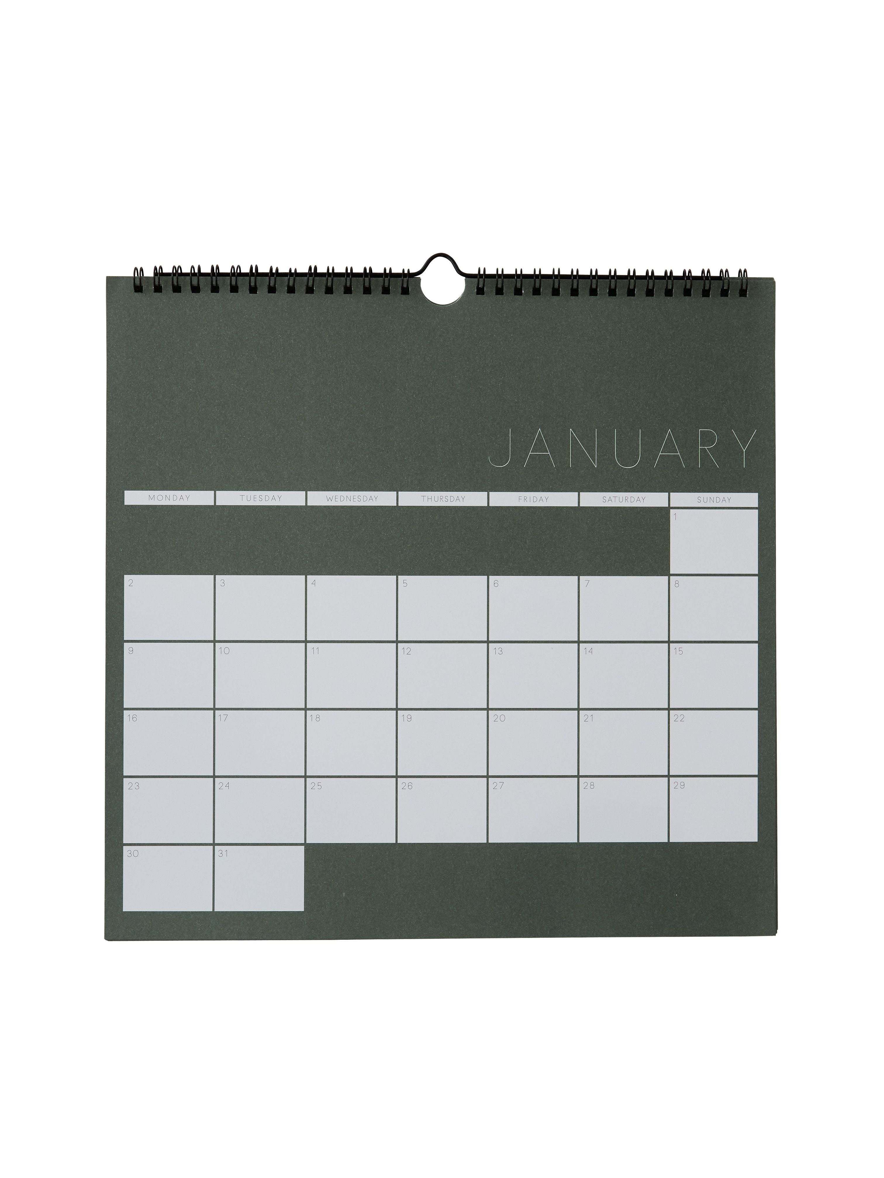 [product_category]-Design Letters Wall Calendar 2023, Myrtle Green-Design Letters-5710498191245-70201021MTLGRHELLO-DES-2